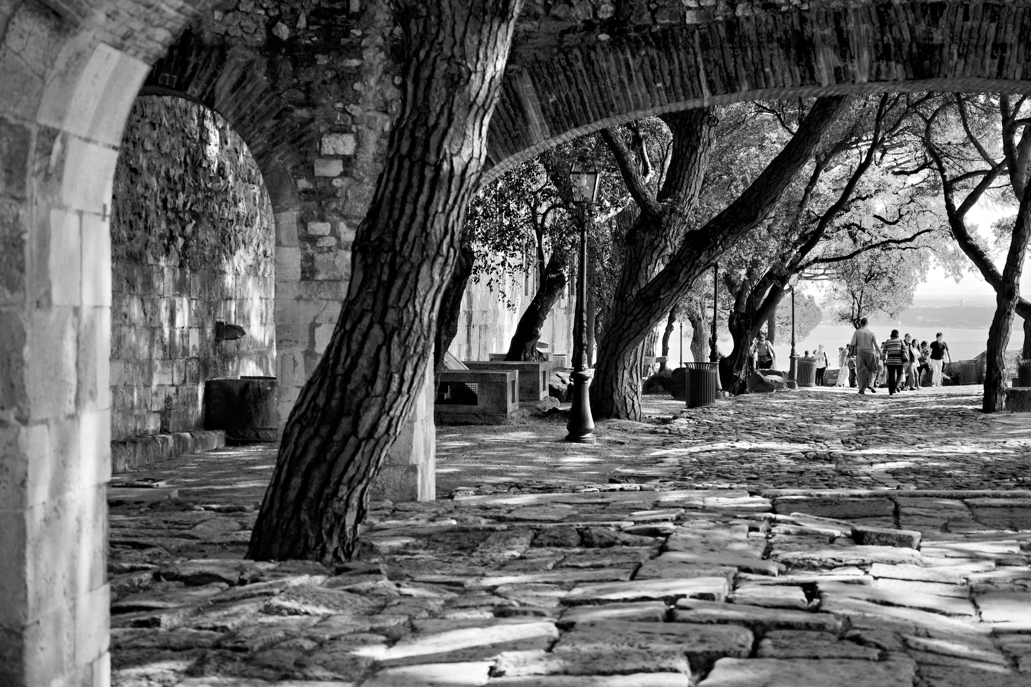 April 2014: Im Garten des Castelo de São Jorge, Lissabon